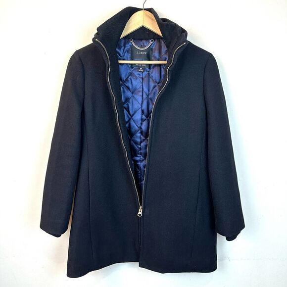 J. Crew Jackets & Blazers - J.Crew Nello‎ Gori Black Full Zip Wool Quilted Jacket Women’s 6P